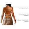 image:imageFloerns Womens Mock Turtleneck Long Sleeve Slim Fit Stretch Striped TShirts Tunic Tops Fall Fashion Trendy Outfits ClothesYellow Striped
