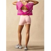 image:imageFloerns Womens Open Back Workout Top Striped Short Sleeve Gym Athletic Running TeesHot Pink