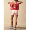 image:imageFloerns Womens Open Back Workout Top Striped Short Sleeve Gym Athletic Running TeesRed