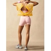 image:imageFloerns Womens Open Back Workout Top Striped Short Sleeve Gym Athletic Running TeesYellow