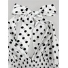 image:imageFloerns Womens Plus Size Cheetah Halter Short Dress Sleeveless Shirred Layered Ruffle Hem Y2k Going Out Mini DressesWhite Polka Dots