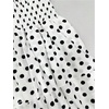 image:imageFloerns Womens Plus Size Cheetah Halter Short Dress Sleeveless Shirred Layered Ruffle Hem Y2k Going Out Mini DressesWhite Polka Dots