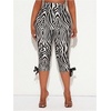 image:imageFloerns Womens Plus Size Leopard Stretchy Capri Pants Y2k High Waisted Bow Side Skinny Capri LeggingsBlack and White