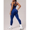 image:imageFloerns Womens Plus Size Leopard Workout 2 Piece Outfits Cropped Tank Tops and High Waisted Leggings Sport SetsBlue