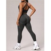 image:imageFloerns Womens Plus Size Leopard Workout 2 Piece Outfits Cropped Tank Tops and High Waisted Leggings Sport SetsGrey