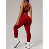 image:imageFloerns Womens Plus Size Leopard Workout 2 Piece Outfits Cropped Tank Tops and High Waisted Leggings Sport SetsRed