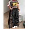 image:imageFloerns Womens Plus Size Leopard Y2k Wide Leg Track Pants Baggy SweatpantsBlack