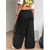 image:imageFloerns Womens Plus Size Leopard Y2k Wide Leg Track Pants Baggy SweatpantsBlack