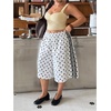 image:imageFloerns Womens Plus Size Polka Dots Bermuda Shorts Wide Leg Baggy ShortsBlack and White