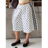 image:imageFloerns Womens Plus Size Polka Dots Bermuda Shorts Wide Leg Baggy ShortsBlack and White