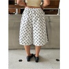 image:imageFloerns Womens Plus Size Polka Dots Bermuda Shorts Wide Leg Baggy ShortsBlack and White