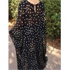 image:imageFloerns Womens Plus Size Polka Dots Cape Blouses Sheer Asymmetrical TopsBlack