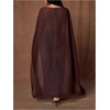 image:imageFloerns Womens Plus Size Polka Dots Cape Blouses Sheer Asymmetrical TopsBrown