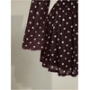 image:imageFloerns Womens Plus Size Polka Dots Mesh Mini Dress Ruched Off The Shoulder Long Sleeve Party DressesBrown