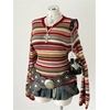 image:imageFloerns Womens Plus Size Striped Knit Tops Fall Long Sleeve SweaterRed Multi