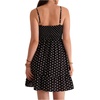 image:imageFloerns Womens Plus Size Tropical Summer Dress Spaghetti Strap Smocked Ruffle Boho DressesBlack Polka Dots