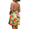image:imageFloerns Womens Plus Size Tropical Summer Dress Spaghetti Strap Smocked Ruffle Boho DressesLight Green Multi