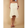 image:imageFloerns Womens Polka Dots Asymmetrical Hem Date Night Midi SkirtsApricot