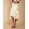 image:imageFloerns Womens Polka Dots Asymmetrical Hem Date Night Midi SkirtsApricot