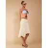 image:imageFloerns Womens Polka Dots Asymmetrical Hem Date Night Midi SkirtsApricot