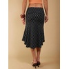 image:imageFloerns Womens Polka Dots Asymmetrical Hem Date Night Midi SkirtsBlack Polka Dots