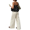 image:imageFloerns Womens Polka Dots Babydoll Camisole Tops Sleeveless Layered Ruffle Going Out TopsBlack