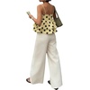 image:imageFloerns Womens Polka Dots Babydoll Camisole Tops Sleeveless Layered Ruffle Going Out TopsPale Yellow