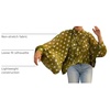 image:imageFloerns Womens Polka Dots Bishop Sleeve Shirts Tie Neck Mesh Blouse TopsDark Green