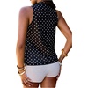 image:imageFloerns Womens Polka Dots Bow Halter Tops Sleeveless Tiered Ruffle Going Out TopsBlack