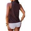image:imageFloerns Womens Polka Dots Bow Halter Tops Sleeveless Tiered Ruffle Going Out TopsCoffee Brown