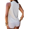 image:imageFloerns Womens Polka Dots Bow Halter Tops Sleeveless Tiered Ruffle Going Out TopsWhite