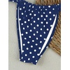 image:imageFloerns Womens Polka Dots Cheeky Bikini Sets Seashell Strapless SwimsuitsBlue