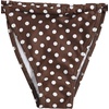 image:imageFloerns Womens Polka Dots Cheeky Bikini Sets Seashell Strapless SwimsuitsBrown