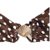 image:imageFloerns Womens Polka Dots Cheeky Bikini Sets Seashell Strapless SwimsuitsBrown