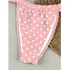 image:imageFloerns Womens Polka Dots Cheeky Bikini Sets Seashell Strapless SwimsuitsPink