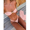 image:imageFloerns Womens Polka Dots Cheeky Bikini Sets Seashell Strapless SwimsuitsPink
