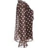 image:imageFloerns Womens Polka Dots Chiffon Blouses Ruffle V Neck Flare Sleeve Summer Going Out TopsCoffee Brown