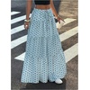 image:imageFloerns Womens Polka Dots Flowy Maxi Skirt Tiered Ruffle Going Out SkirtsBlue