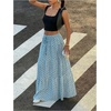 image:imageFloerns Womens Polka Dots Flowy Maxi Skirt Tiered Ruffle Going Out SkirtsBlue