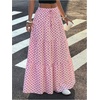 image:imageFloerns Womens Polka Dots Flowy Maxi Skirt Tiered Ruffle Going Out SkirtsPale Pink