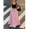 image:imageFloerns Womens Polka Dots Flowy Maxi Skirt Tiered Ruffle Going Out SkirtsPale Pink