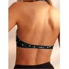 image:imageFloerns Womens Polka Dots Halter Twist Open Back Fitness Workout Sport BraBlack and White