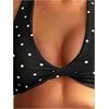 image:imageFloerns Womens Polka Dots Halter Twist Open Back Fitness Workout Sport BraBlack and White