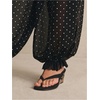 image:imageFloerns Womens Polka Dots Harem Balloon Pants Chiffon Sheer Elastic Waist Baggy Lantern PantBlack