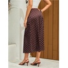 image:imageFloerns Womens Polka Dots Low Rise Satin Flowy Long SkirtsCoffee Brown