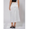 image:imageFloerns Womens Polka Dots Low Rise Satin Flowy Long SkirtsWhite