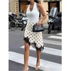 image:imageFloerns Womens Polka Dots Midi Skirt Low Rise Asymmetrical Party SkirtApricot
