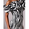 image:imageFloerns Womens Polka Dots Ruffle Off The Shoulder Cocktail Bodycon DressesZebra Print