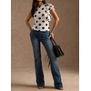 image:imageFloerns Womens Polka Dots Sheer Mesh Tank Tops Ruffle Trim See Through Going Out TopsWhite