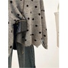 image:imageFloerns Womens Polka Dots Sweater Top Long Sleeve Crewneck Going Out Knitted Pullover SweatersGrey